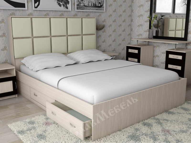 Кровать Волна-4 с ящиками