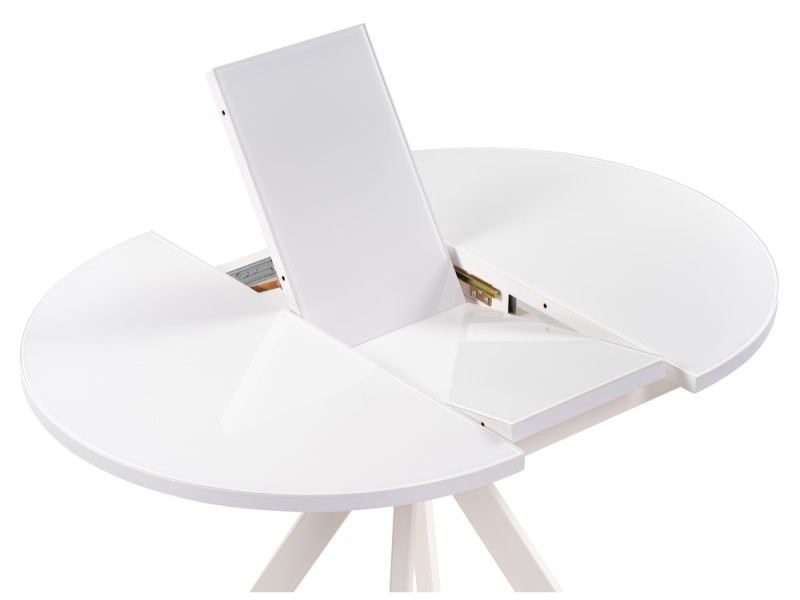 Стеклянный стол Ален 90 белый (Арт.516555)