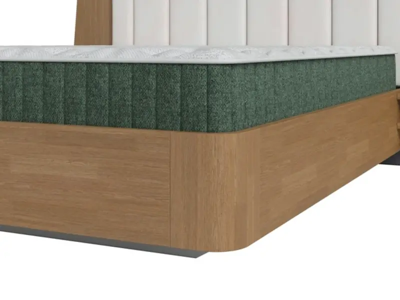 Парящая кровать FlyWood с полками (береза)