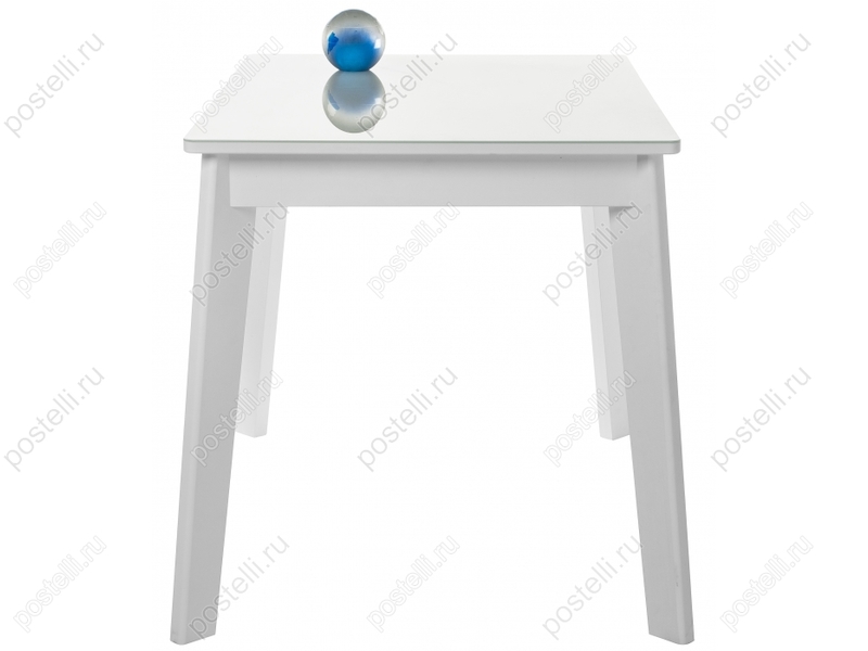 Стеклянный стол Арья белый/шегрень белая (Арт. 462408)